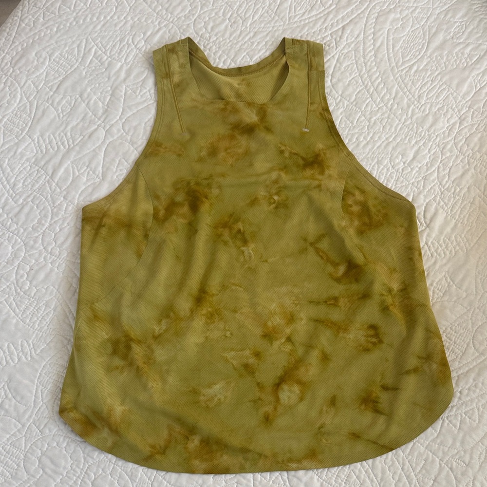 Lululemon Olive Green Tie-Dye Tank Top size 6
